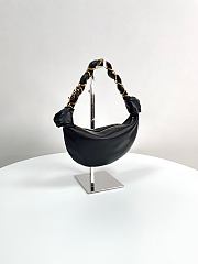Colestore YSL Saint Laurent Amalia Mini Hobo in Lambskin in Black  28x12.5x8cm - 2