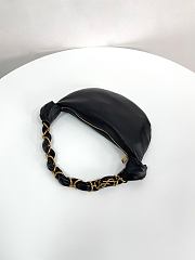 Colestore YSL Saint Laurent Amalia Mini Hobo in Lambskin in Black  28x12.5x8cm - 3