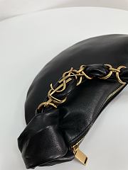 Colestore YSL Saint Laurent Amalia Mini Hobo in Lambskin in Black  28x12.5x8cm - 6