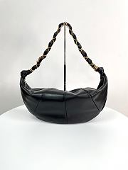 Colestore YSL Saint Laurent Amalia Mini Hobo in Lambskin in Black  23-62x28x4cm - 1