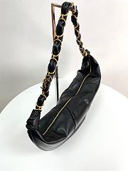 Colestore YSL Saint Laurent Amalia Mini Hobo in Lambskin in Black  23-62x28x4cm - 3