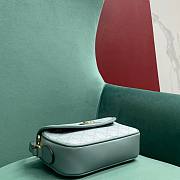 Colestore Gucci Women's Light Blue Gucci Ophidia Supreme Canvas Crossbody Bag 19x13x5cm - 6
