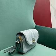 Colestore Gucci Women's Light Blue Gucci Ophidia Supreme Canvas Crossbody Bag 19x13x5cm - 5