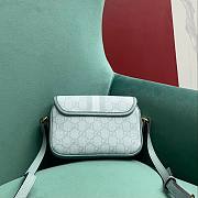 Colestore Gucci Women's Light Blue Gucci Ophidia Supreme Canvas Crossbody Bag 19x13x5cm - 4