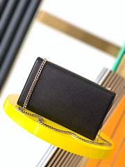 Colestore YSL Saint Laurent Kate Medium In Grain De Poudre Embossed Leather Black  24x14.5x5cm - 6