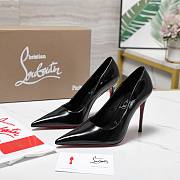 Colestore Christian Louboutin Miss Z 100 mm Pumps Patent Calf Leather Black - 6