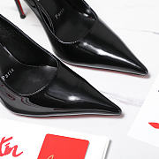 Colestore Christian Louboutin Miss Z 100 mm Pumps Patent Calf Leather Black - 5