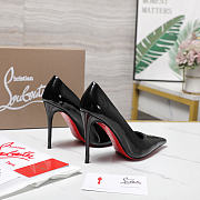 Colestore Christian Louboutin Miss Z 100 mm Pumps Patent Calf Leather Black - 3