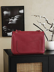 Colestore Chanel Classic Flap Bag Caviar Leather Burgundy Gold Hardware 33×23×11cm - 6