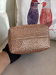Colestore Jimmy Choo Bon Bon Blush Satin Bag with Crystals Gold / Silver 16x15x9.5cm - 3