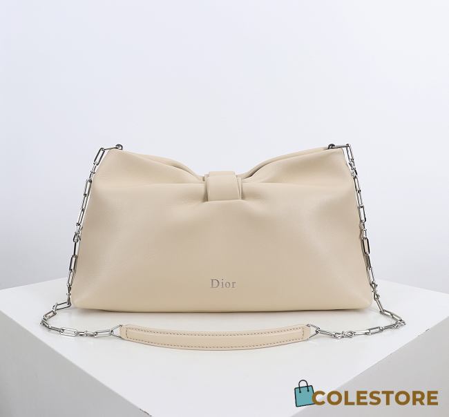 	 Colestore Dior Medium Dior Bow Bag Light Beige Lambskin 30 x 17.5 x 12cm - 1