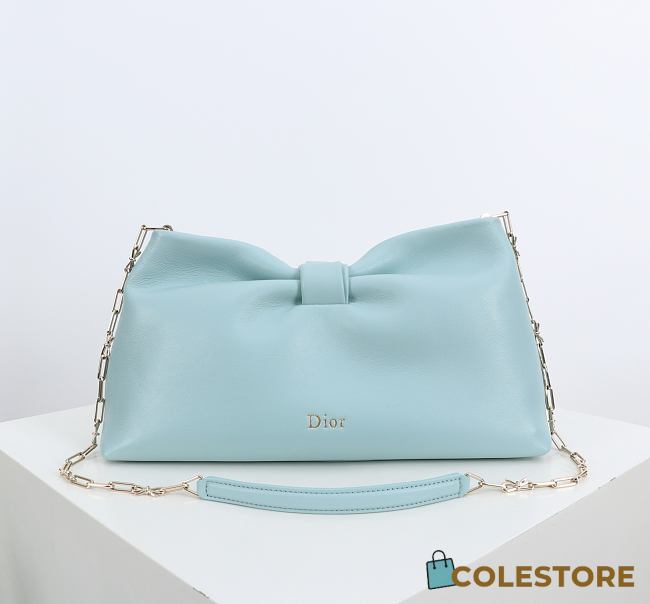 	 Colestore Dior Medium Dior Bow Bag Light Blue Lambskin 30 x 17.5 x 12cm - 1