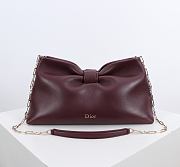 	 Colestore Dior Medium Dior Bow Bag Burgundy Lambskin 30 x 17.5 x 12cm - 1