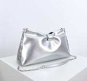 	 Colestore Dior Medium Dior Bow Bag Silver-Tone Laminated Lambskin 30 x 17.5 x 12cm - 6