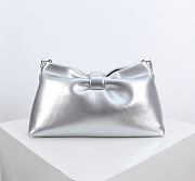 	 Colestore Dior Medium Dior Bow Bag Silver-Tone Laminated Lambskin 30 x 17.5 x 12cm - 5