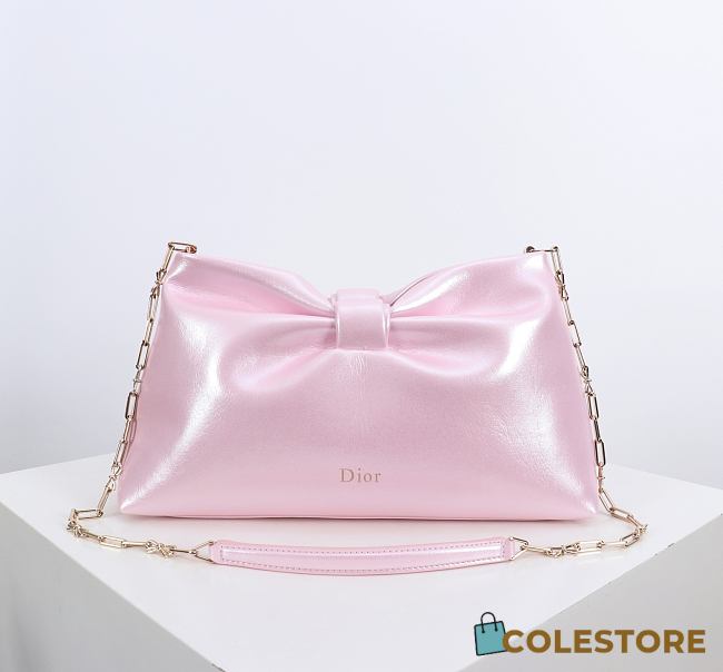	 Colestore Dior Medium Dior Bow Bag Blush Pink Smooth Calfskin  30 x 17.5 x 12cm - 1