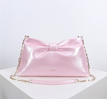 	 Colestore Dior Medium Dior Bow Bag Blush Pink Smooth Calfskin  30 x 17.5 x 12cm