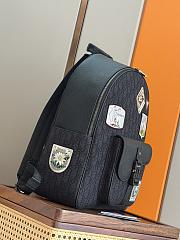Colestore  Dior Saddle Zip Backpack Black Dior Oblique Jacquard, Black Grained Calfskin and Multicolor Dior Mountain Patches 33 x 43.5 x 19.5cm - 3