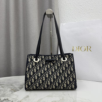 Colestore Dior  Small Shopping Bag Blue Dior Oblique Jacquard 27 x 19 x 13.5cm