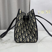 Colestore Dior  Small Shopping Bag Blue Dior Oblique Jacquard 27 x 19 x 13.5cm - 4