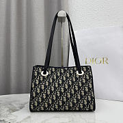 Colestore Dior  Small Shopping Bag Blue Dior Oblique Jacquard 27 x 19 x 13.5cm - 2