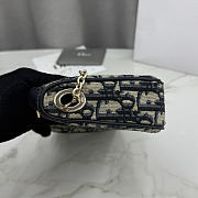 Colestore  Dior Oblique Bow Pouch with Chain Blue Dior Oblique  Jacquard 22 x 11.5 x 4.5cm - 4