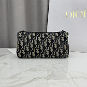 Colestore  Dior Oblique Bow Pouch with Chain Blue Dior Oblique  Jacquard 22 x 11.5 x 4.5cm - 2