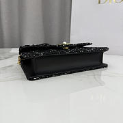 Colestore Dior Jolie Mini Bag Black Tweed with White Cannage Motif 21x11.5x4.5cm - 6