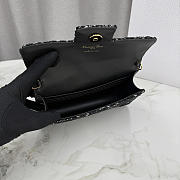 Colestore Dior Jolie Mini Bag Black Tweed with White Cannage Motif 21x11.5x4.5cm - 5