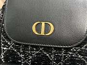 Colestore Dior Medium Dior Caro Backpack Black Tweed with White Cannage Motif 23×26.7×12.5cm  - 2
