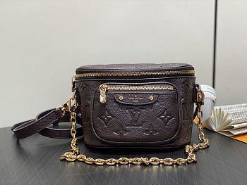 Colestore Louis Vuitton Mini Bumbag Monogram Empreinte Chocolate Leather 17 x 12 x 9.5cm
