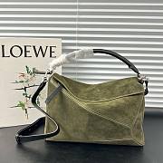 Colestore Loewe Small Puzzle bag Suede Green 24×10.5×16.5cm - 1