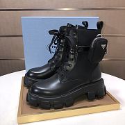 Colestore  Prada Black Monolith Leather And Re-nylon Boots With Pouch  - 5