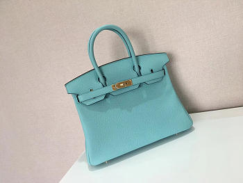 Colestore Hermes Birkin 25 Blue Atoll Gold Hardware
