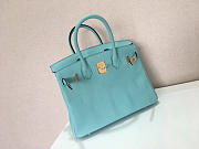 Colestore Hermes Birkin 25 Blue Atoll Gold Hardware - 4