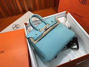 Colestore Hermes Birkin 25 Blue Atoll Silver Hardware - 1