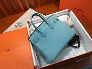 Colestore Hermes Birkin 25 Blue Atoll Silver Hardware - 5