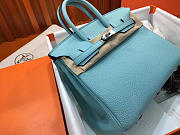 Colestore Hermes Birkin 25 Blue Atoll Silver Hardware - 4