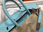 Colestore Hermes Birkin 25 Blue Atoll Silver Hardware - 3