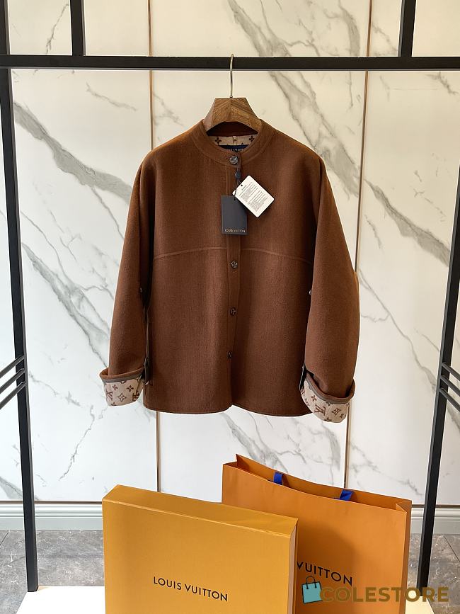 Colestore Louis Vuitton Monogram Jacquard Zip Jacket Brown / Beige - 1