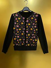 Colestore  Dolce & Gabbana Small Rose Bouquets-print Satin Cardigan in Multicolor - 1