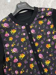 Colestore  Dolce & Gabbana Small Rose Bouquets-print Satin Cardigan in Multicolor - 4