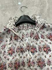 Colestore  Dolce & Gabbana Small Flower Bouquets-print Chiffon Top in Multicolor - 4