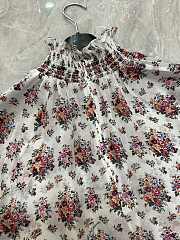 Colestore  Dolce & Gabbana Small Flower Bouquets-print Chiffon Top in Multicolor - 3