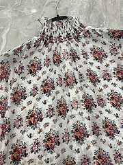 Colestore  Dolce & Gabbana Small Flower Bouquets-print Chiffon Top in Multicolor - 2