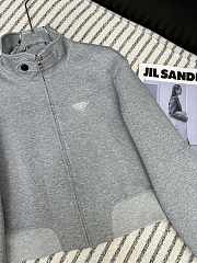 Colestore Prada Triangle Logo Zip-Up Jersey Jacket Grey - 6