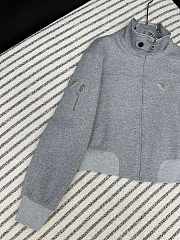Colestore Prada Triangle Logo Zip-Up Jersey Jacket Grey - 5