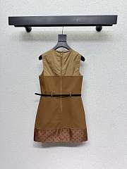 Colestore  Louis Vuitton Bi-Material Belted Dress - 2