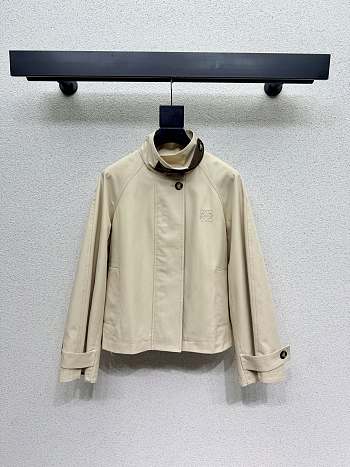 Colestore  Loewe Short parka in cotton and silk Beige 