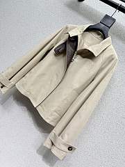 Colestore  Loewe Short parka in cotton and silk Beige  - 4